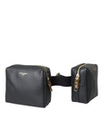 Dolce & Gabbana - Black Leather Double Waist Belt Bag