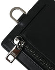 Dolce & Gabbana - Black Leather Lanyard Card Holder Wallet