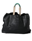 Dolce & Gabbana - Elegant Black Leather Family Patch Tote