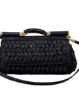 Dolce & Gabbana Black Leather Di Calfskin Crossbody Bag