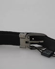 Dolce & Gabbana - Black Velvet Belt with Silver Buckle