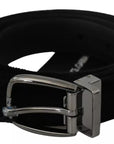 Dolce & Gabbana - Black Velvet Belt with Silver Buckle