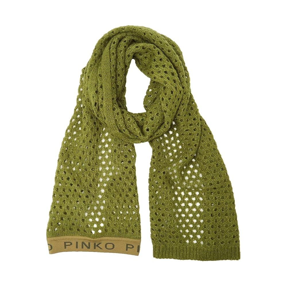 pinko-green-alpaca-blend-mesh-scarf-front