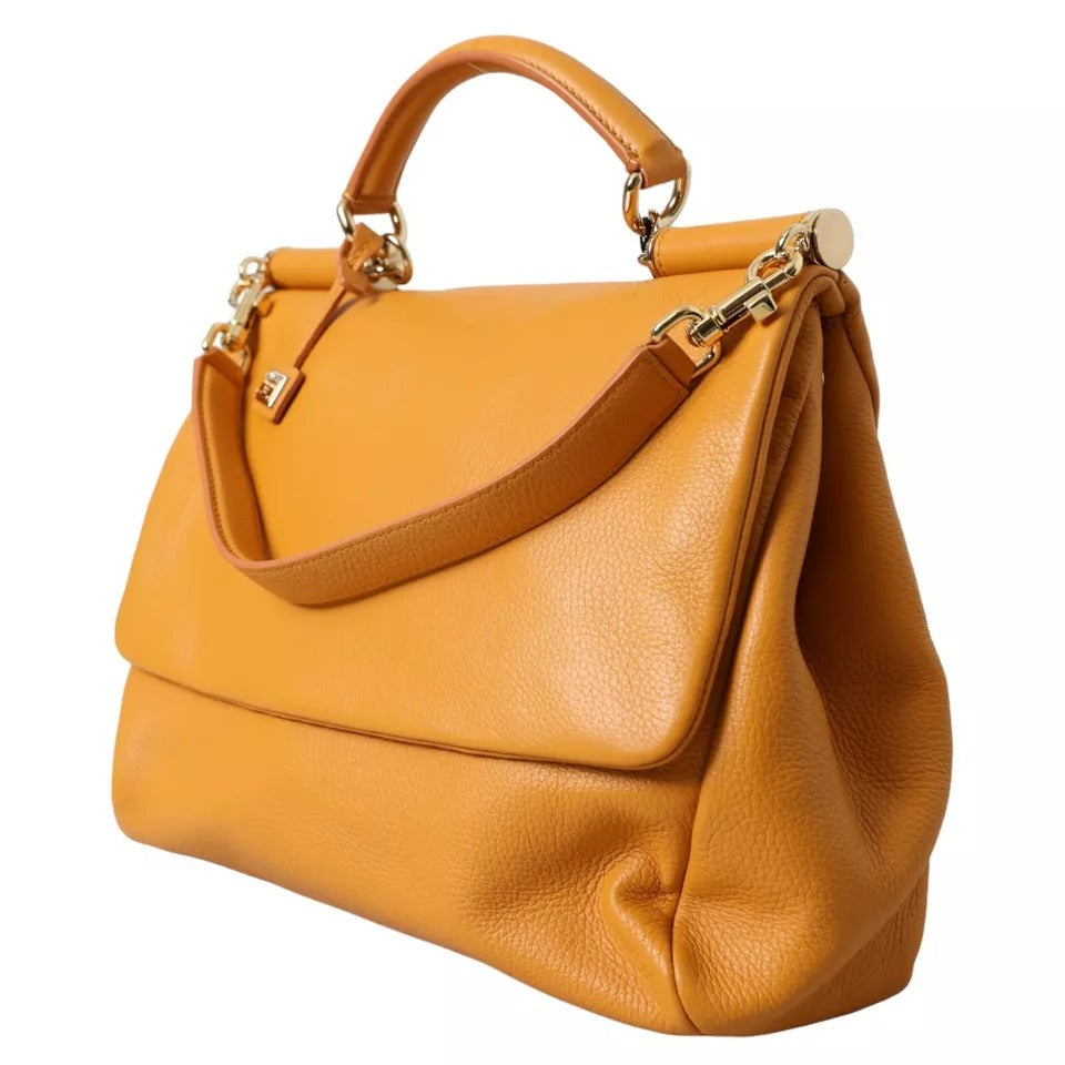 dolce-gabbana-yellow-leather-shoulder-bag-sideview