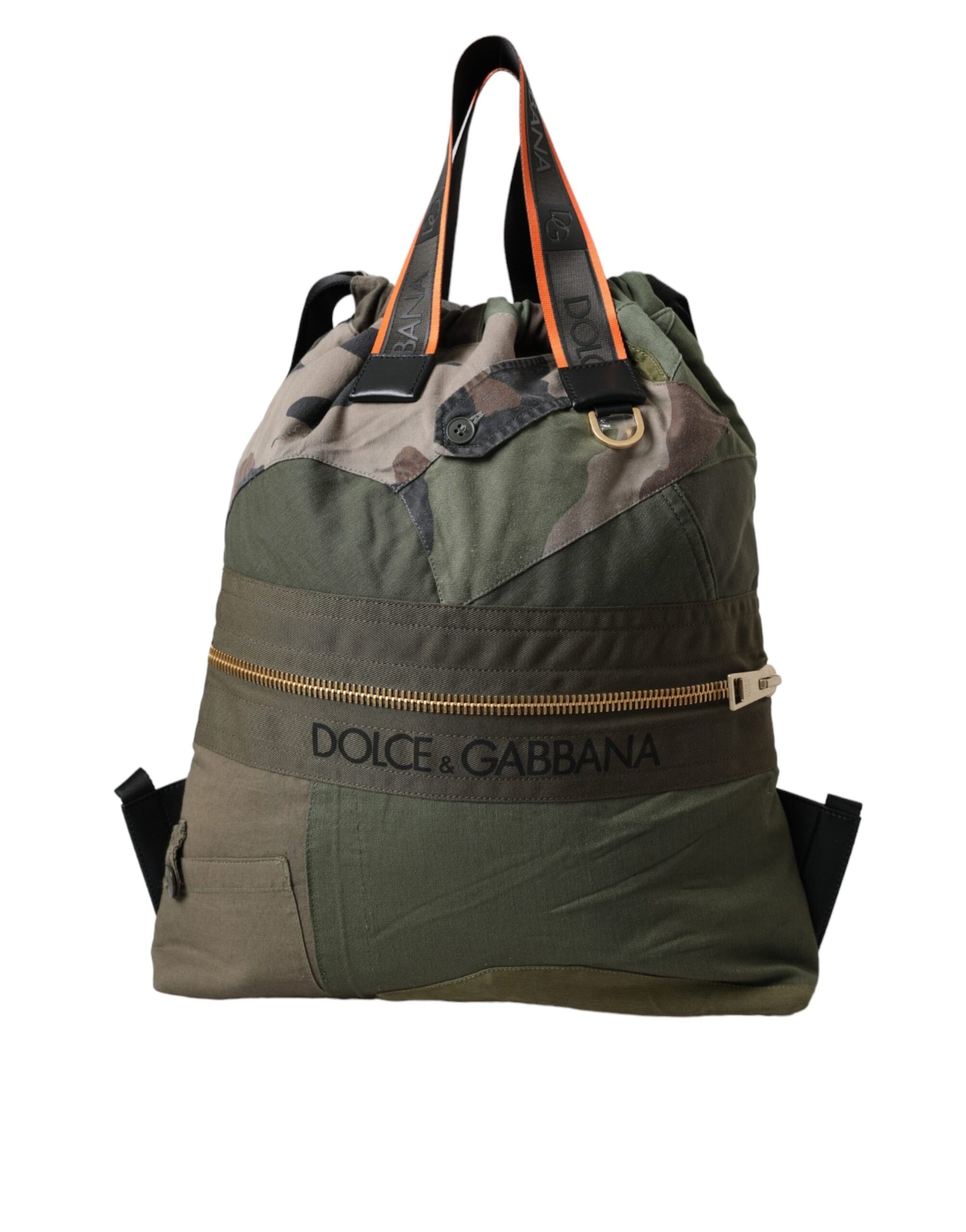 dolce-gabbana-military-green-canvas-backpack