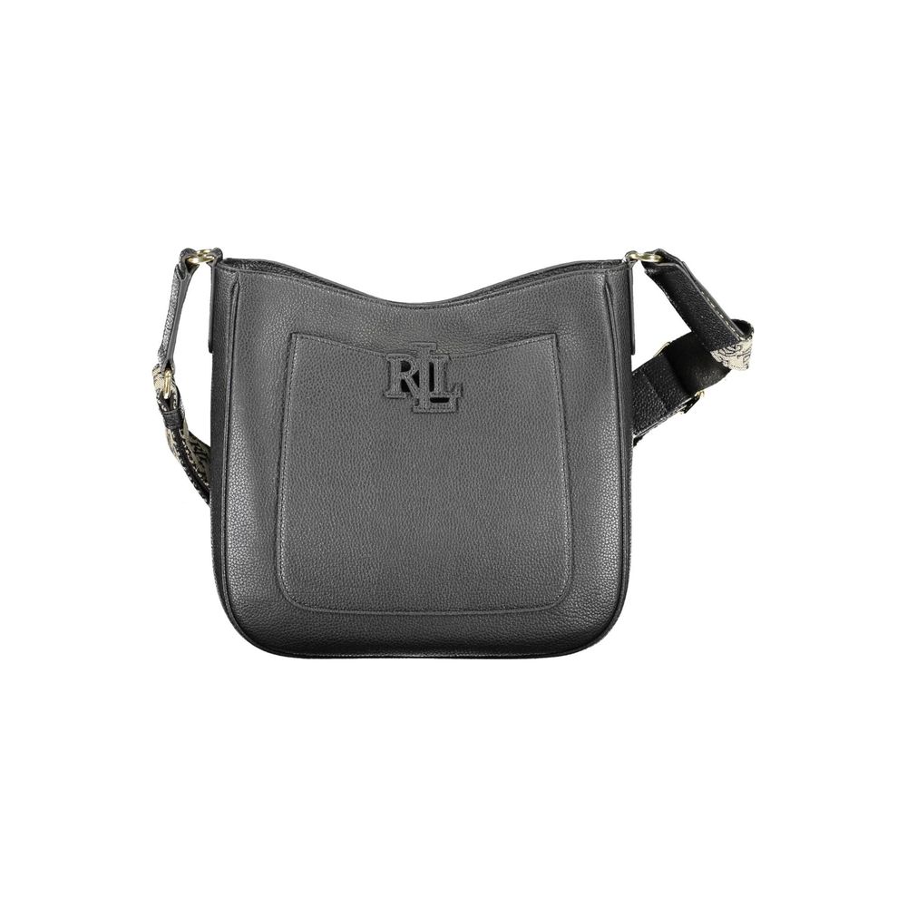 ralph-lauren-black-leather-handbag-front-view