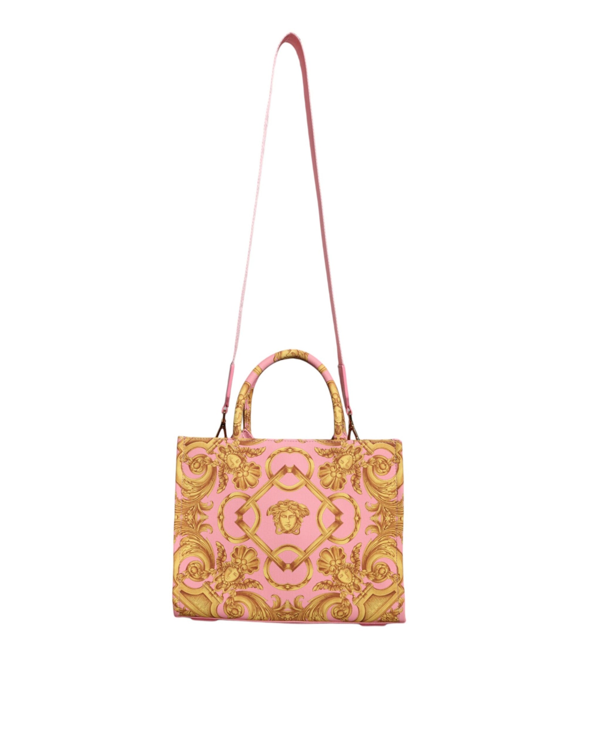 versace-pink-yellow-tote-front-view