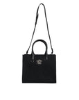 versace-black-canvas-leather-tote-front-view