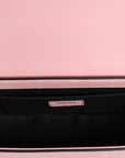 VERSACE - Pink Grainy Calf Leather Crossbody Bag