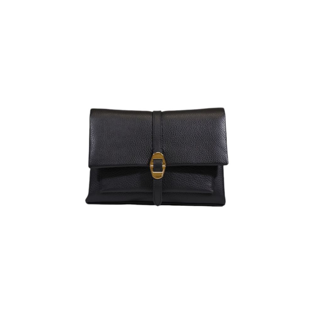 coccinelle-black-leather-shoulder-bag-front-view