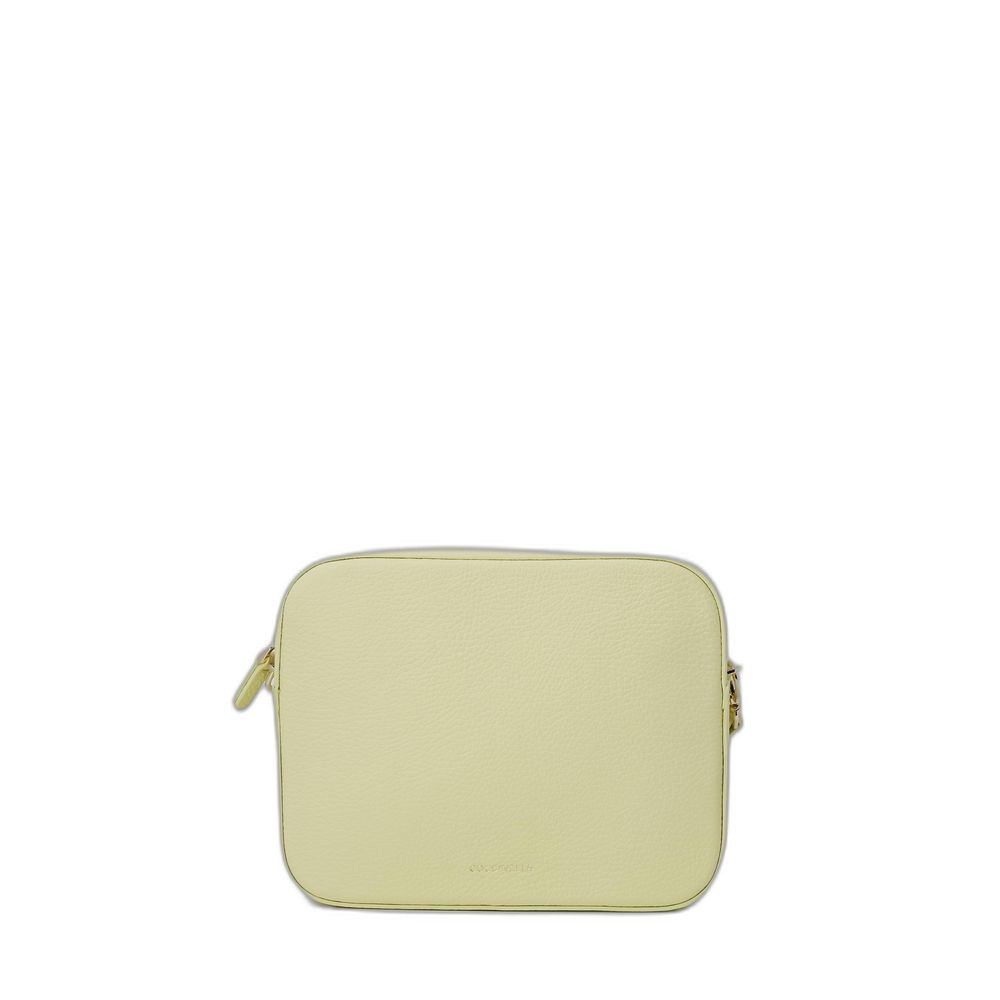 coccinelle-yellow-leather-handbag-front-view