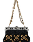 Dolce & Gabbana - Black Tassel Gold Baroque Crystal Clutch