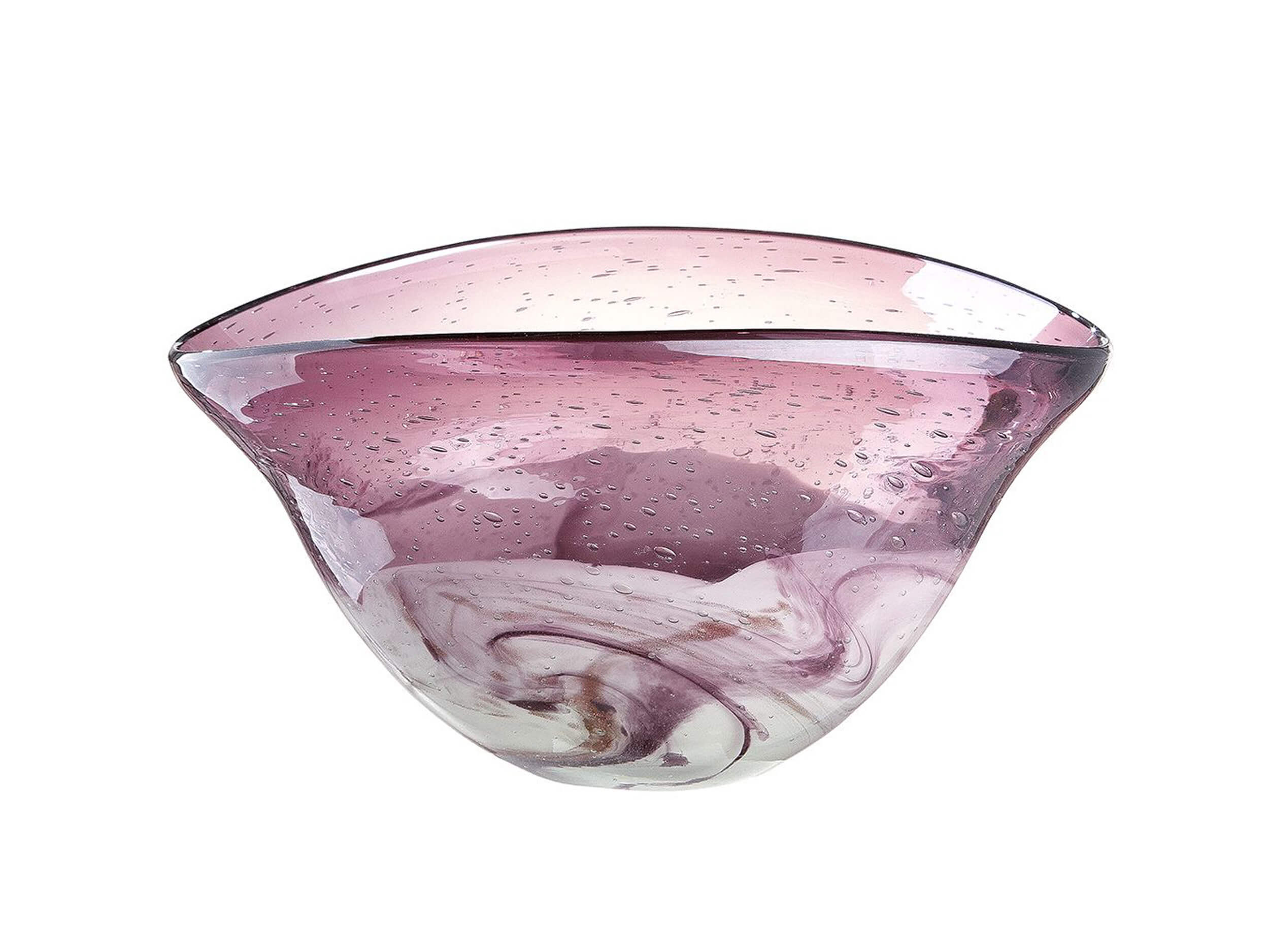 Decoratie schaal in violet glaskunst | H.16 cm - Glas Art