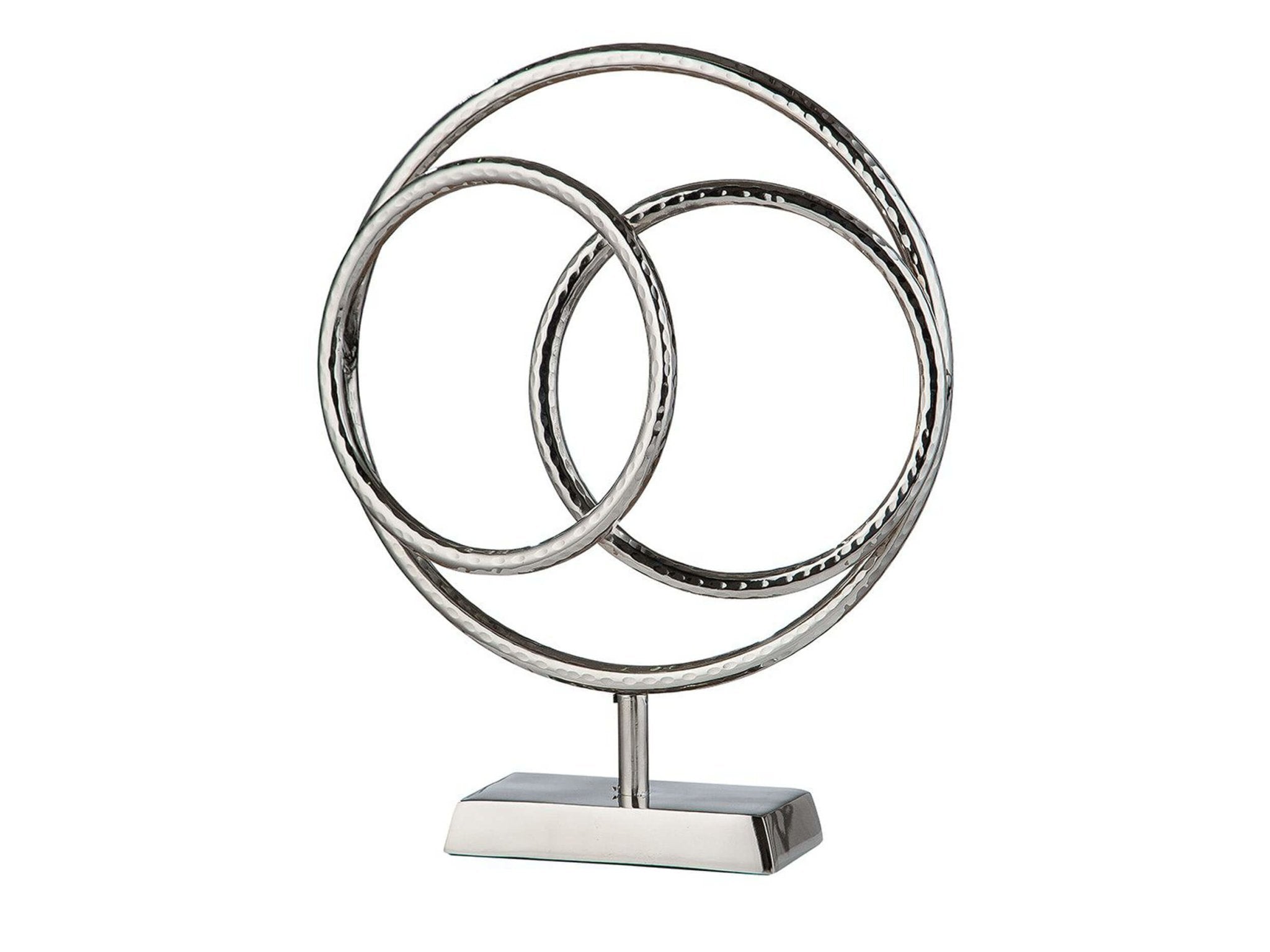 Aluminium decoratie ornament - Zilver | Circle | H. 39 cm