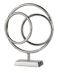 Aluminium decoratie ornament - Zilver | Circle | H. 39 cm