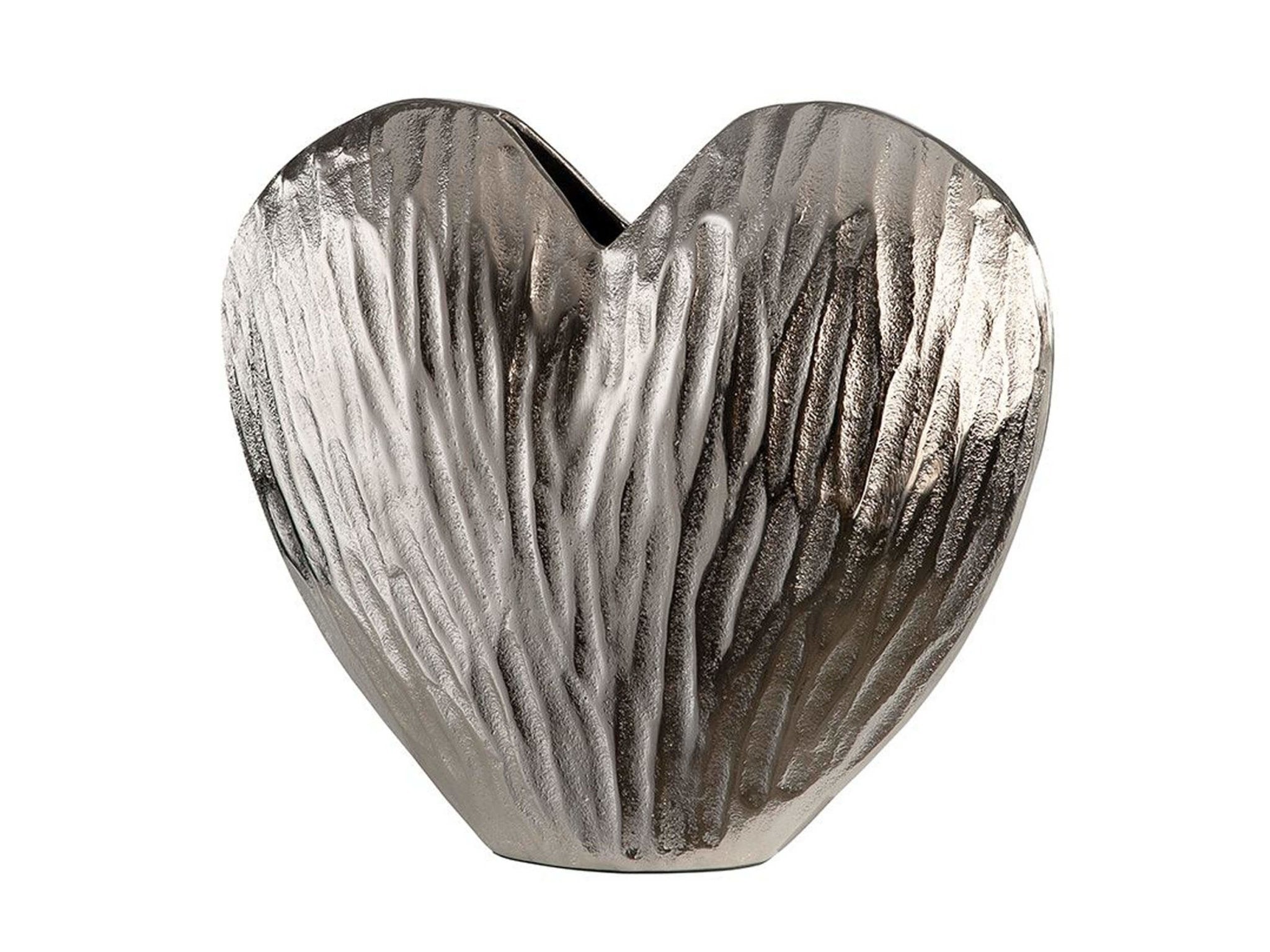Aluminium vaas - Zilver | Heart | H. 21 cm