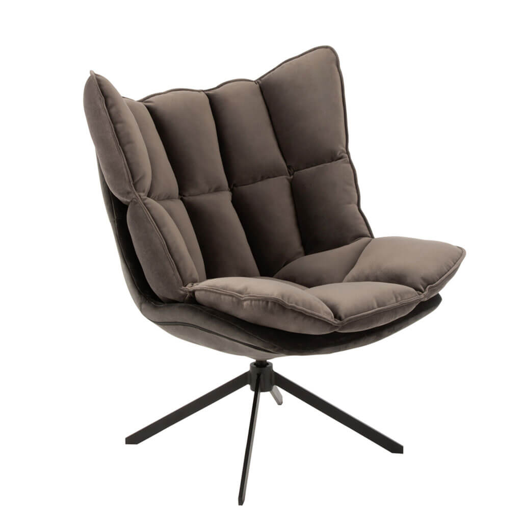 Antraciet Lounge Chair met kussen | Relax stoel