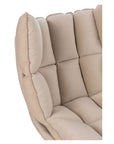 Beige Lounge Chair met kussen: Polyester bekleding detail