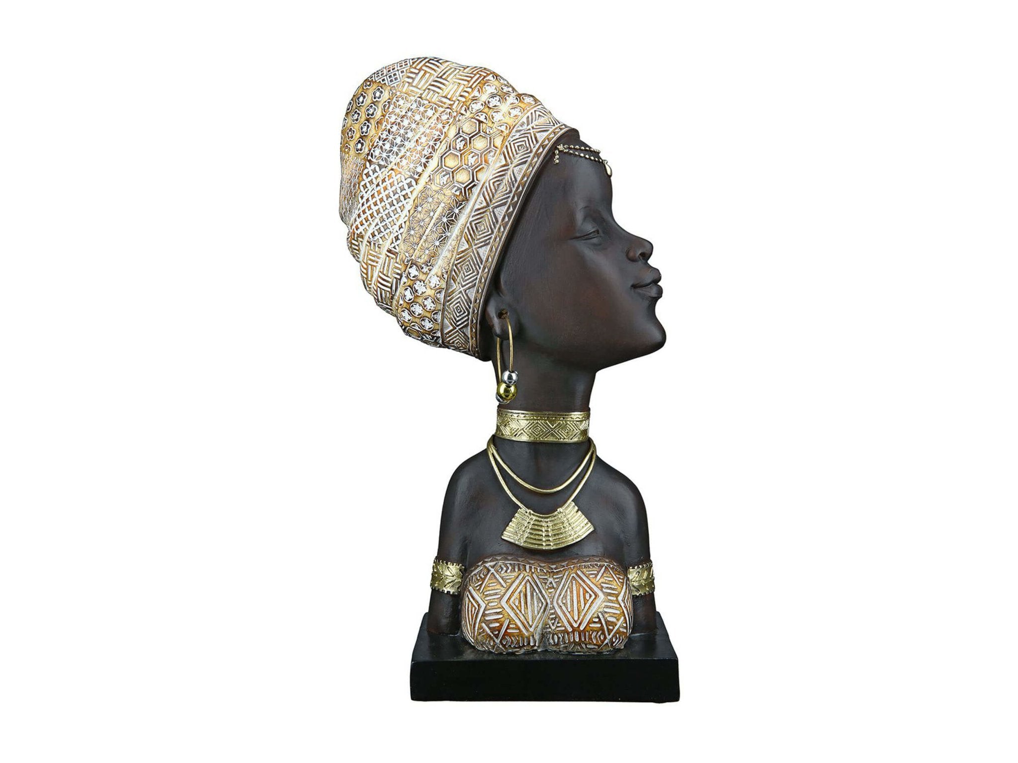 Bust of African woman with headwrap | Zola | H. 30 cm