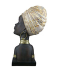 Buste de femme africaine avec bandeau | Zola | H. 30 cm