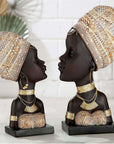 Buste de femme africaine avec bandeau | Zola | H. 30 cm