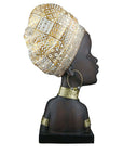 Buste van Afrikaanse vrouw met headwrap | Zola | H. 38 cm