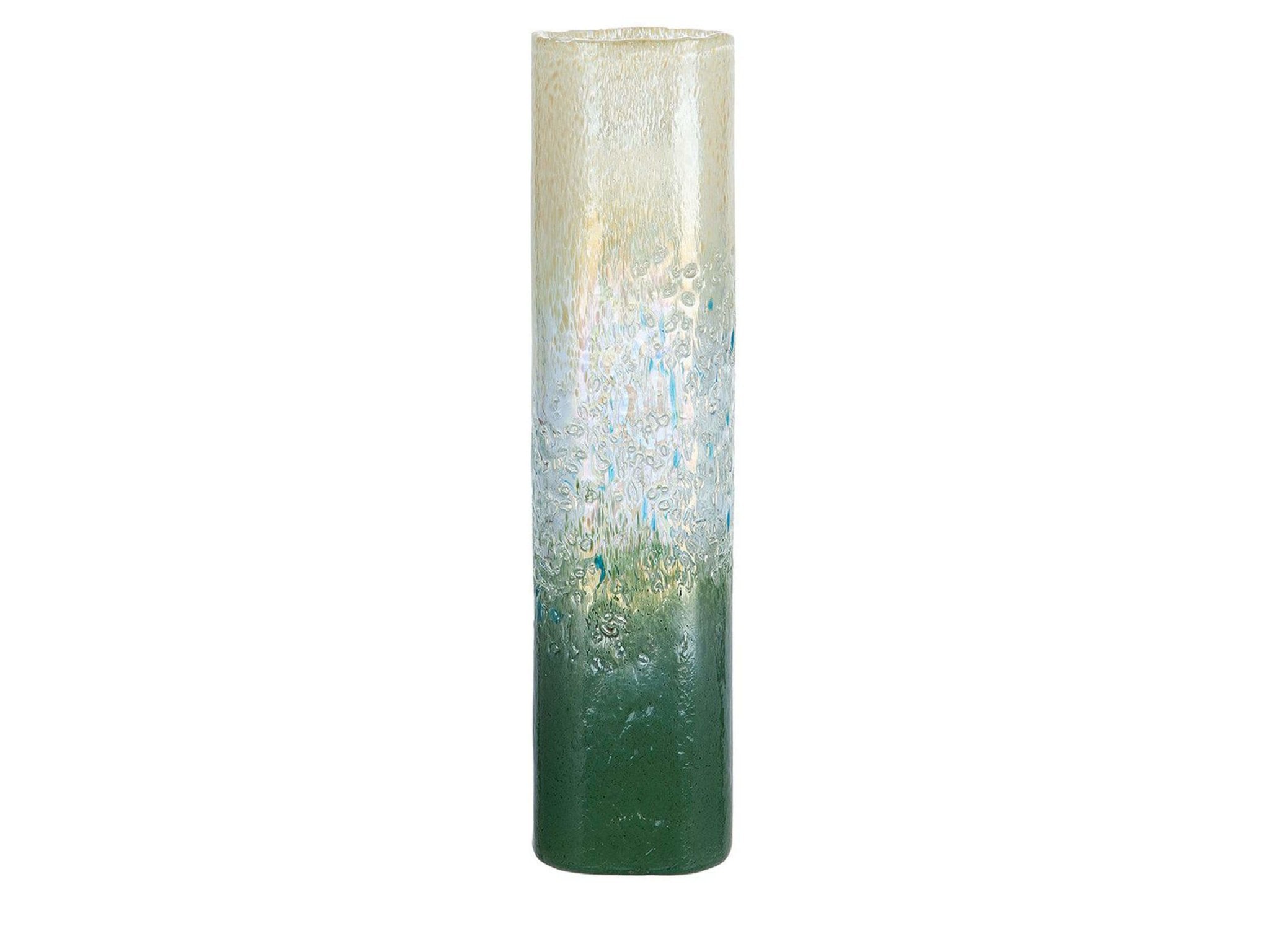 Cilinder vaas - Parelmoer/Groen | Marquis | H. 35,5 cm
