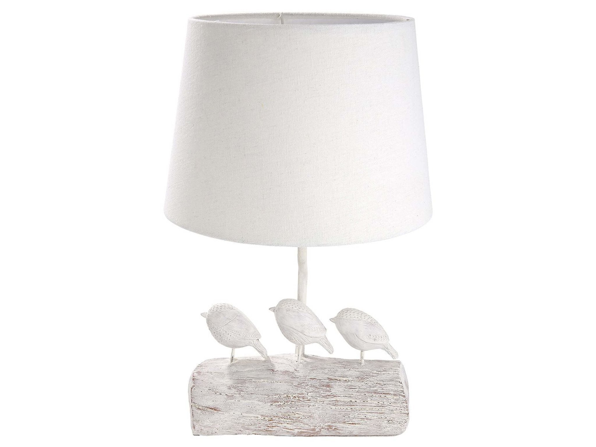 Tafellamp wit / crème | &quot;Birds Woody&quot; | H. 40 cm
