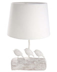 Tafellamp wit / crème | "Birds Woody" | H. 40 cm