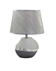 Moderne tafellamp Zilver - Grijs | Bridgetown | H. 37 cm