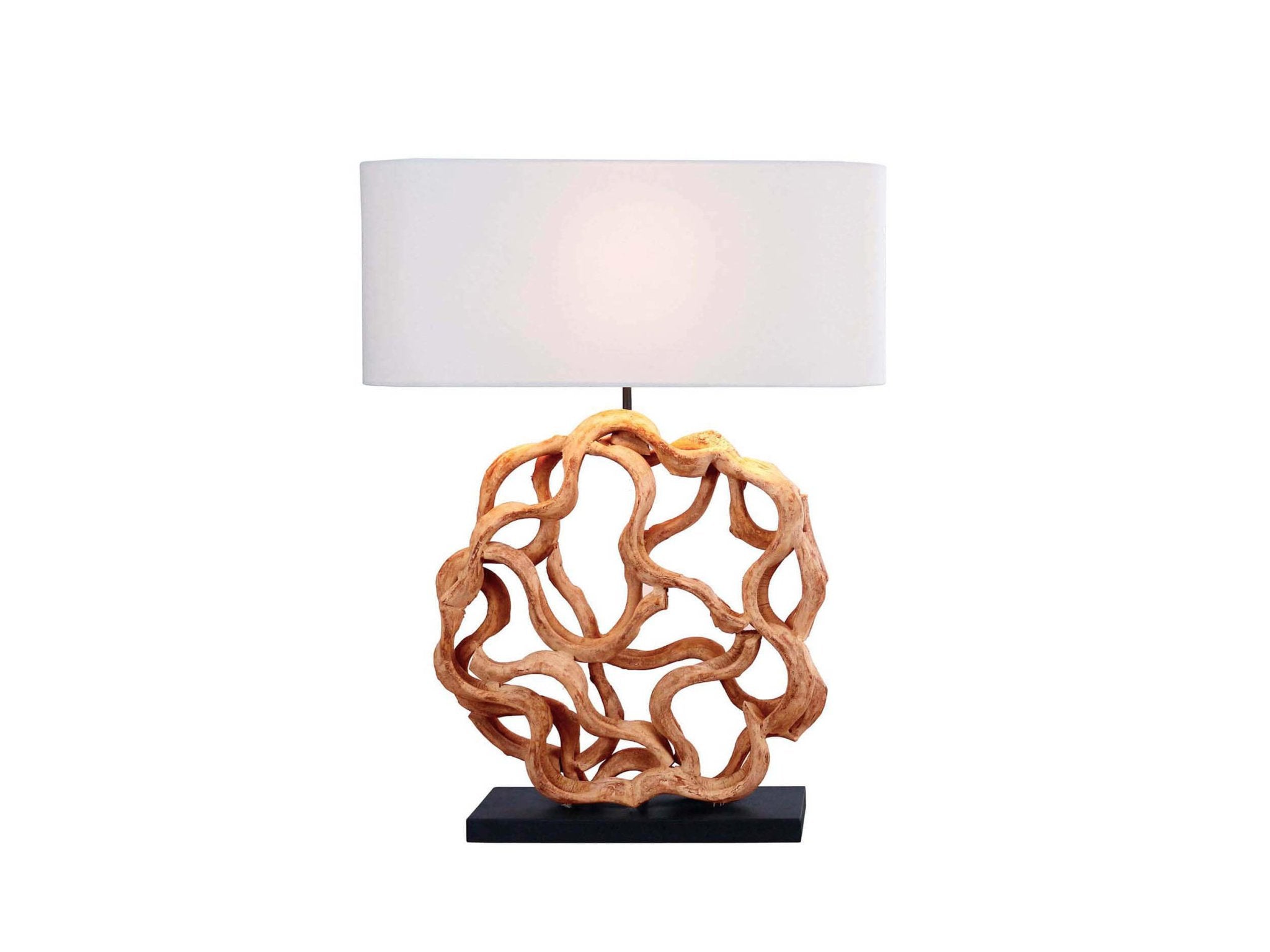 Tafellamp hout | Circle of Roots | H. 71 cm