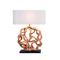 Tafellamp hout | Circle of Roots | H. 71 cm
