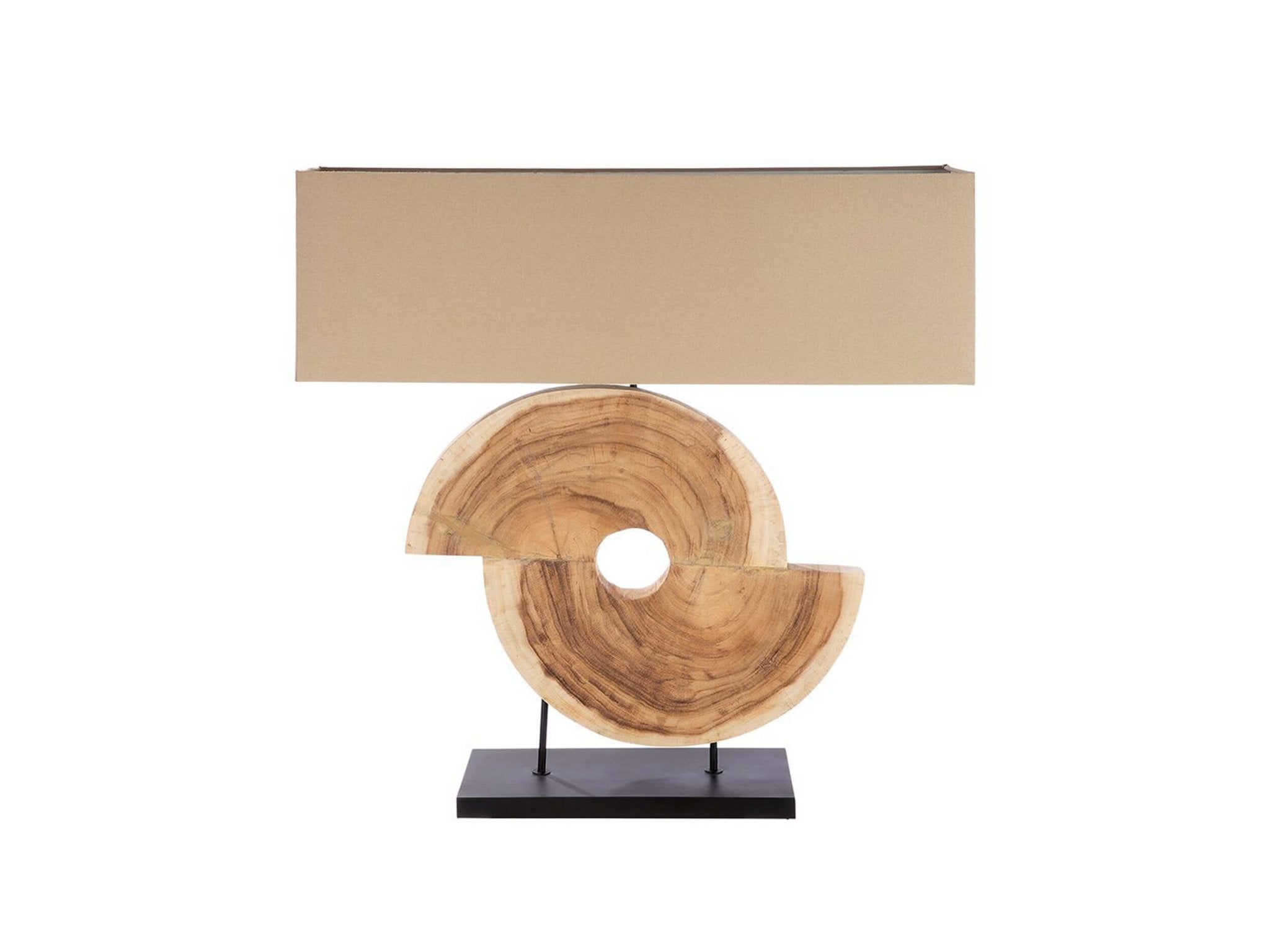 Houten design tafellamp | Geometric | H. 78 cm