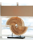 Geometric design tafellampen kopen in natuurlijk hout