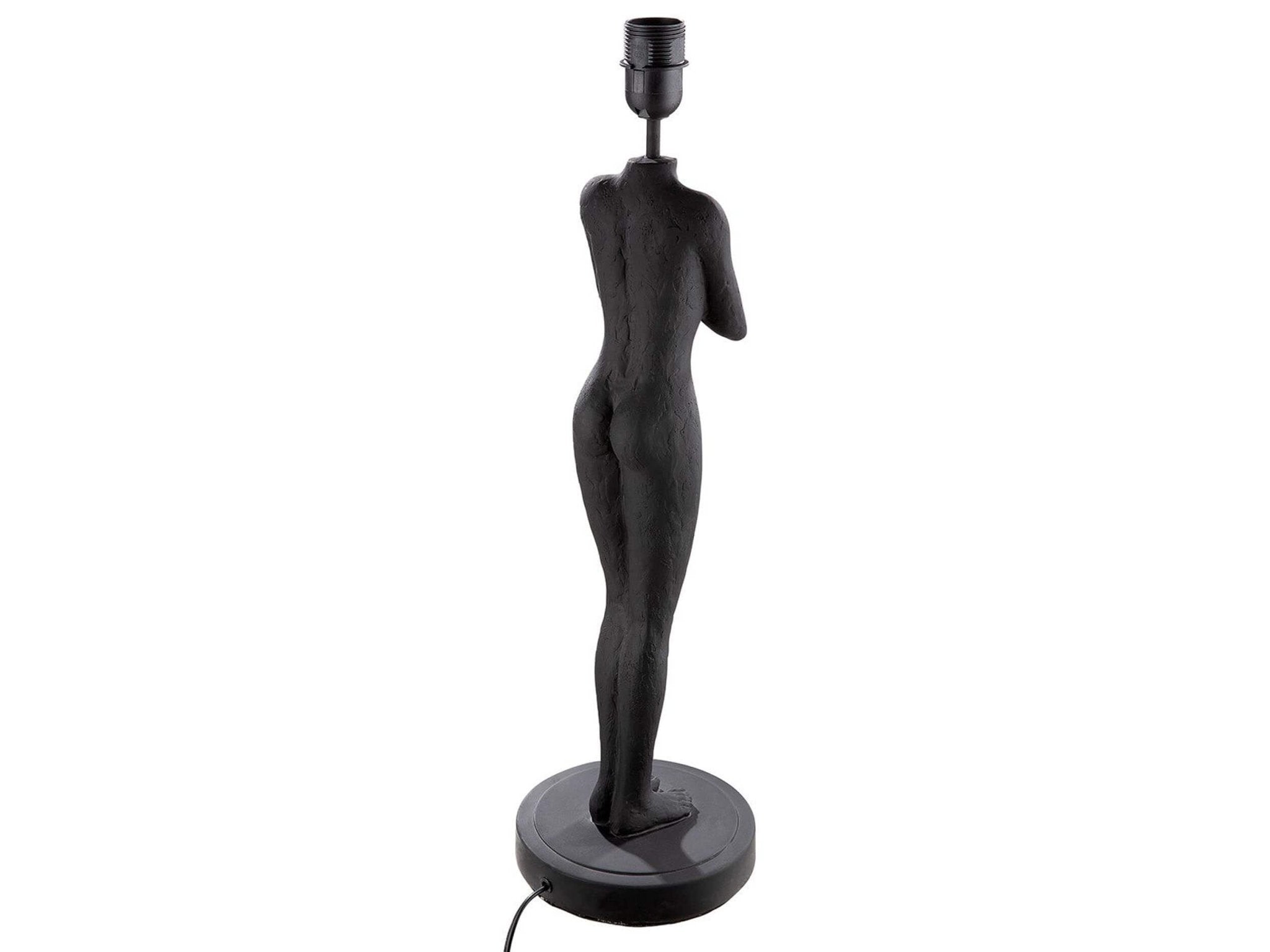 78 cm lange zwarte dameslamp - Lady Black & White - artistiek statement stukje