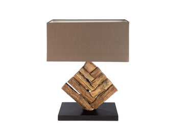 Houten tafellamp | Tribe | H. 46 cm