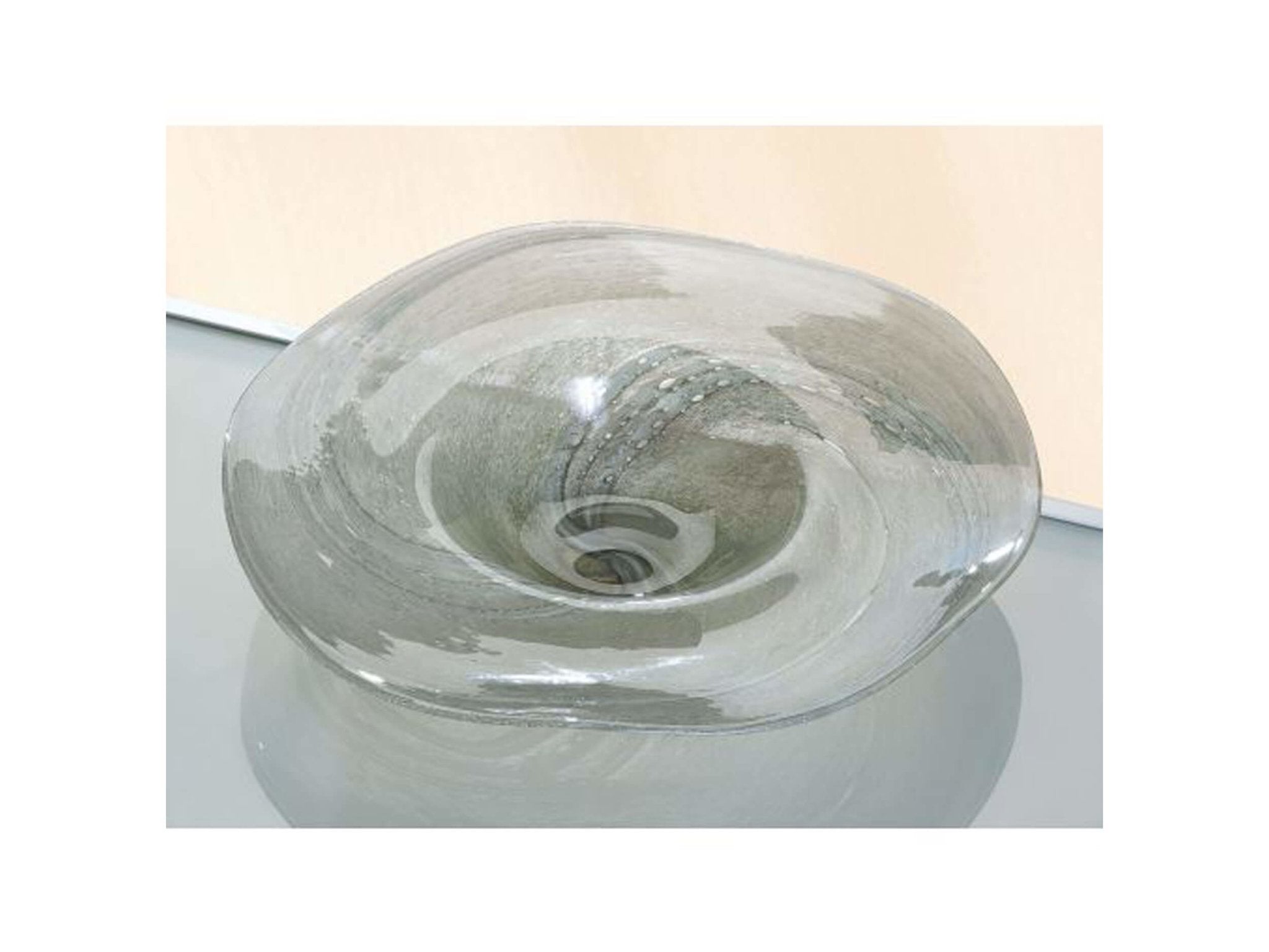 Sfeerbeeld: Glass art ronde grijze schaal