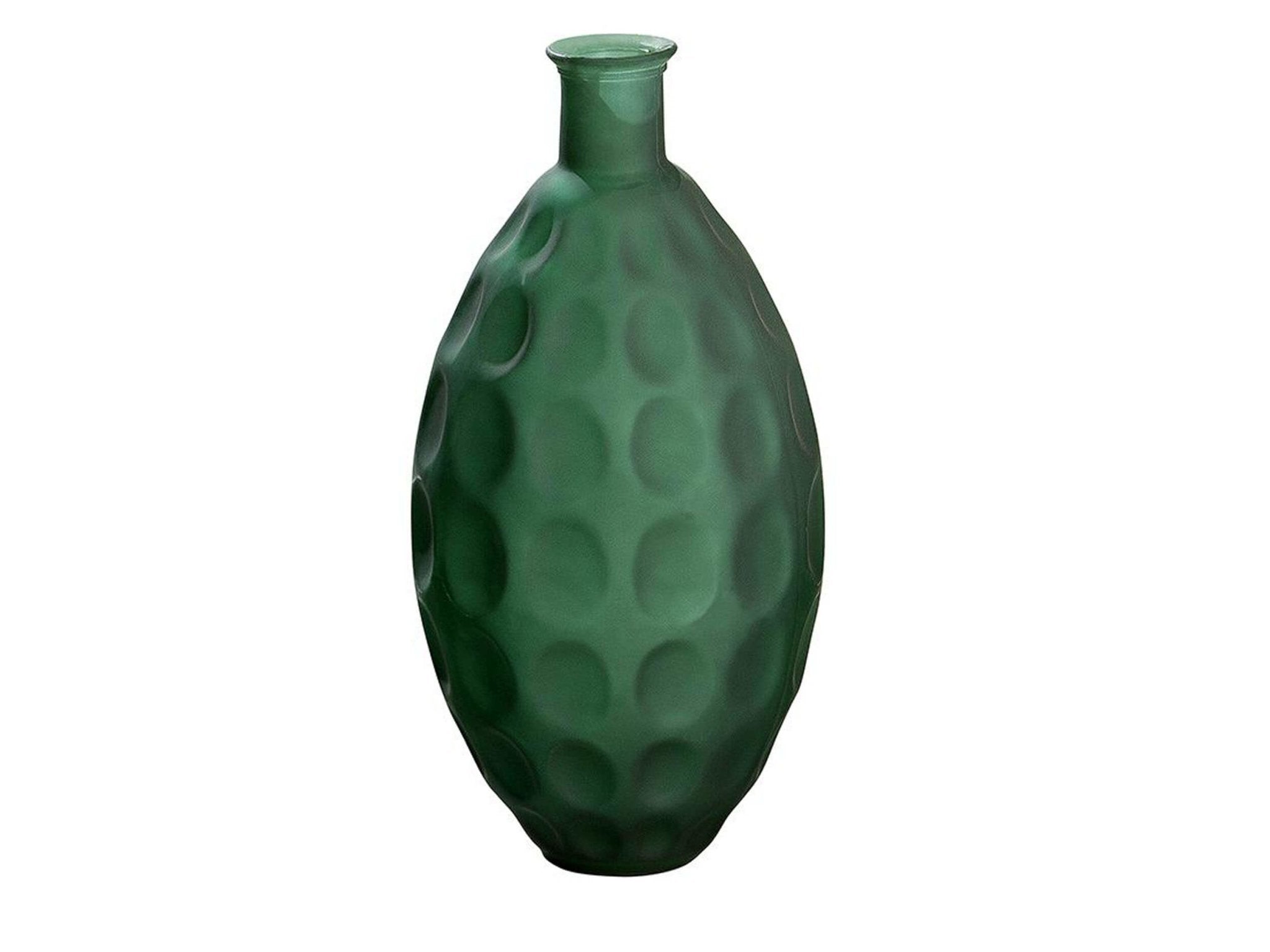 Moderne ovale design vaas in mat groen | Duna | H. 39 cm