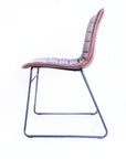 Moderne bruine stoel met kunstlederen bekleding