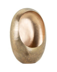 Ei-vormige goud metalen Kaarsenhouder | Maira | H. 60 cm