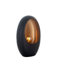 Ei-vormige kleine Zwart - Gouden tafellamp | Lina | H. 30 cm