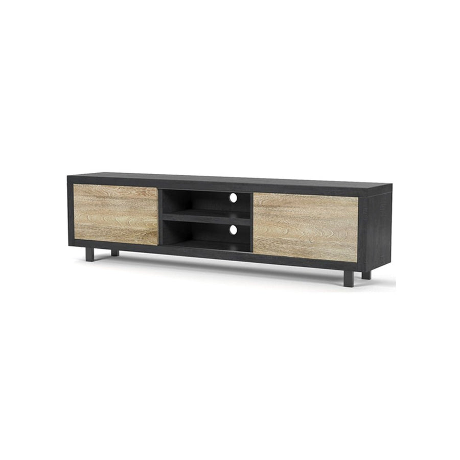 Modern eiken TV meubel met schuifdeuren | Fort | 205x40x56 cm