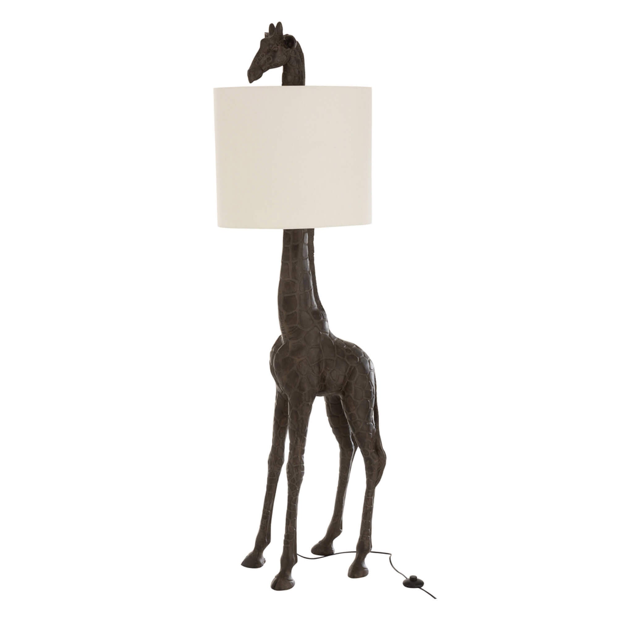 Elegante Donkerbruine Giraffe Vloerlamp | 179 cm