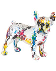 Franse bulldog met verfspatten beeld | Graffity | H. 19 cm