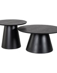 Geometrische zwarte salontafel set | Jazz | H. 39 cm
