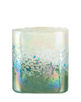 Glazen tafelvaas - Groen/Parelmoer | Marquis | H. 19,5 cm