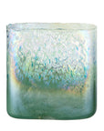 Glazen tafelvaas - Parelmoer/Groen | Marquis | H. 21,5 cm