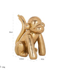 Gouden Ballon Aap in Jeff Koons stijl - decoratief beeld