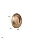 Gouden metalen kandelaar kopen in elegante ovale vorm