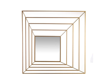 Gouden vierkante wandspiegel | Shift | L. 70 | 2 delig